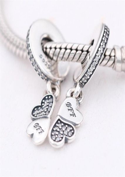

friends forever charms pendants fits for diy style bracelet 791949cz h82325222, Bronze;silver