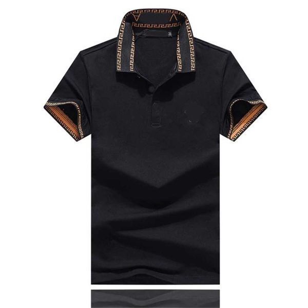 

italy men polo shirts snake bee embroidery fashion casual high street clothes mens shirt tees 0six, White;black