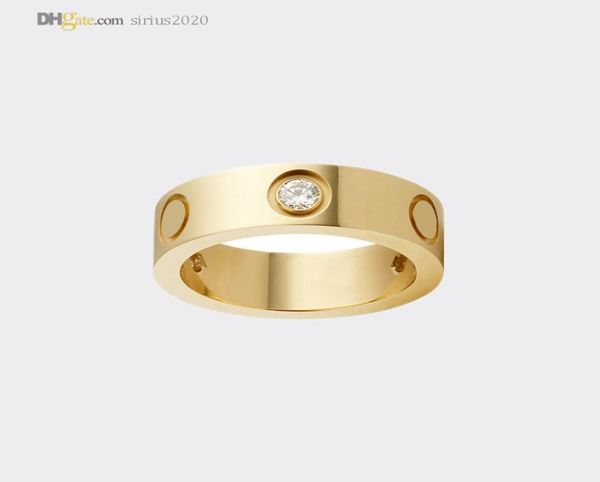 

love ring designer ring for womenmen carti rings 3 diamonds gold band luxury jewelry accessories titanium steel goldplated never4415665, Silver