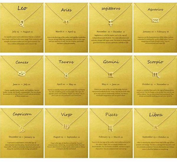 

dogeared 12 constellation creative pendant color necklace female clavicle chain accessories european and american style jewelry 6145738, Silver