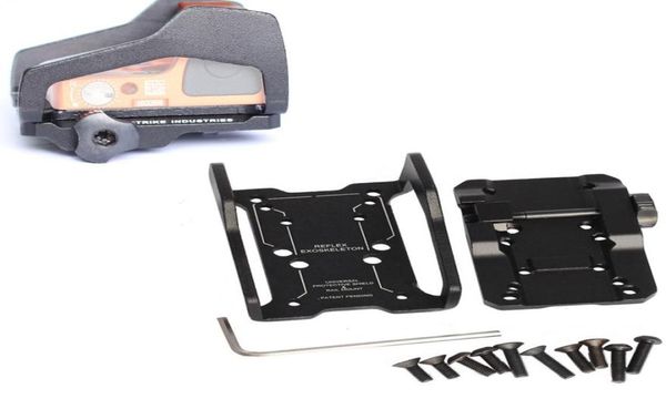 

airsoft m4 m16 ar 15 accessories alluminum tactical reflex sight exoskeleton universal protective shield rail mount6529414