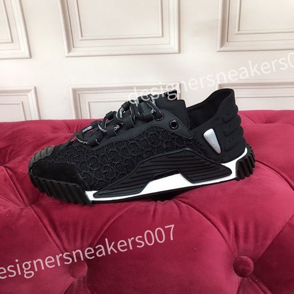 

new luxury casual shoes designe womens running shoes platform women men for leather sneaker trainer trainers triple white sneakers hc210815, Black