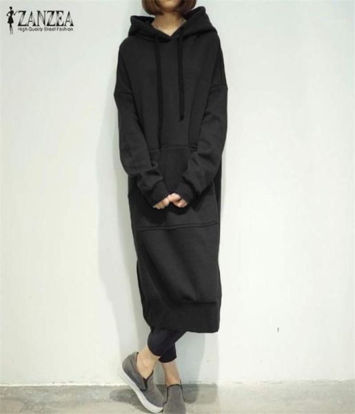 

women plus size hoodies casual spring autumn sweatshirt full loose long sleeve fleece split hooded dress vestidos14081216, White;black
