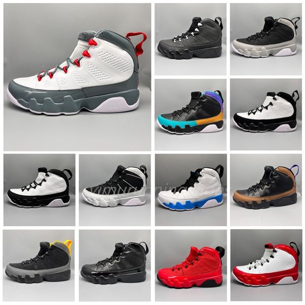 

og jumpman 9 9s basketball shoes mens chile red university blue gold barons particle grey bred patent space jace dark charcoal cool grey tra