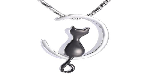 

ijd100142 pet cat urn necklace for ashes cremation jewelry memorial keepsake pendantmy kitten forever in my heart ashes jewelry8257399, Silver