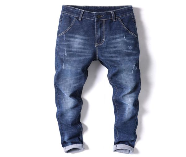 

men039s jeans 2021 cotton men denim trousers soft mens pants spring autumn jean fashion large big2501463, Blue