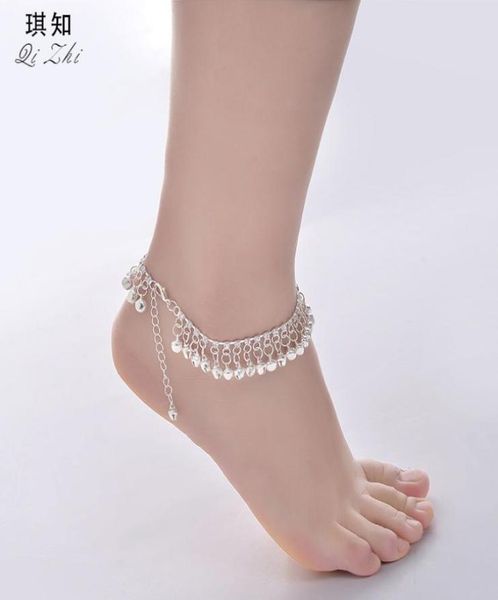 

indian belly dance anklet women anklet chain with jingling foot chain4815479, Red;blue