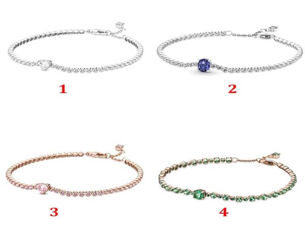

christmas sparkling heart tennis bracelet for women 925 sterling silver jewelry fit charms beads bracelets diy for women 580044c017560270, Golden;silver