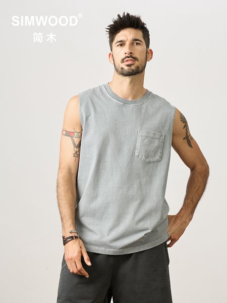 

men' tank summer large retro sleeveless t-shirt men' retro american sports gym exercise 100% cotton tank 230711, White;black