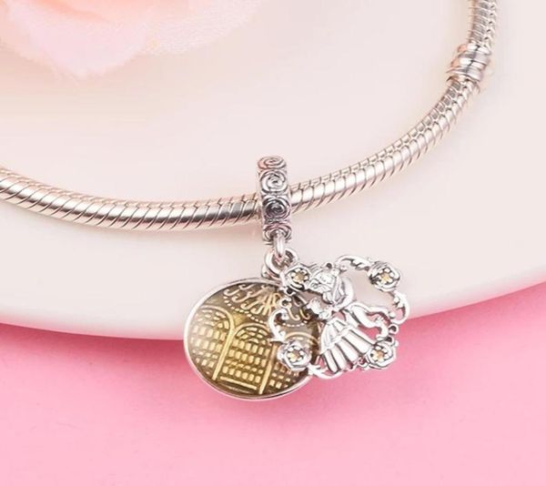 

winter beauty beast dancing dangle charms beads 925 sterling silver bead fit p bracelet beads jewelry making diy for women4775807, Black