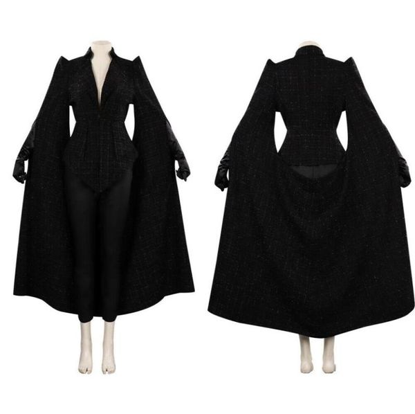 

cruella cosplay costume black coat outfits halloween carnival party suit4381659