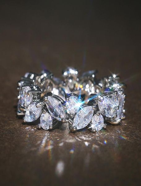 

fashion jewelry huitan new promise rings for women dazzling cubic zircon graceful lady accessories party nice girl gift trendy jew8427651, Golden;silver