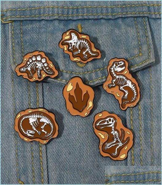 

pins brooches luxury enamel pins custom cartoon dinosaur animal skl pattern originality boys girls badge bag decoration accessorie1494083, Gray