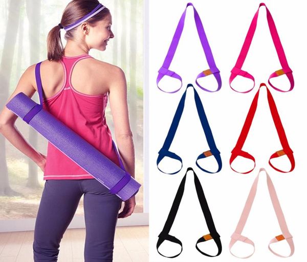 

yoga mat strap belt adjustable sports sling carrier shoulder carry exercise stretch fitness elastic1016056