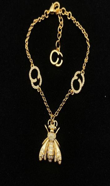 

womens bee jewelry set designer necklace bracelet earrings designers gold pendantluxury diamond letter party necklaces bracelets s9117933, Silver