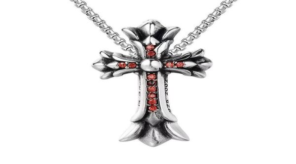 

sterling silver style american europe finger rings jewelry handmade designer crosses antique silver hip hop pendant for men7124684