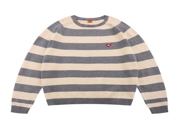 

22ss striped sweater men women black gray knit sweatshirts crewneck2979061