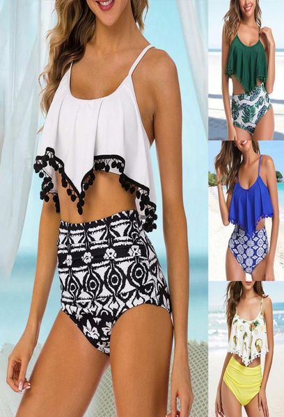 

dihope swimwear women bikini 2020 high waist women039s sets ruffle bikinis swimming suit for womens tankinis biquini bathing su2154297, White
