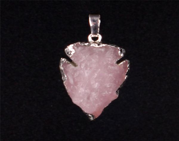 

fashion arrowhead point natural jasper druzy pendent new silver plated exclusive crystal quartz necklace pendant charms jewelr7896283