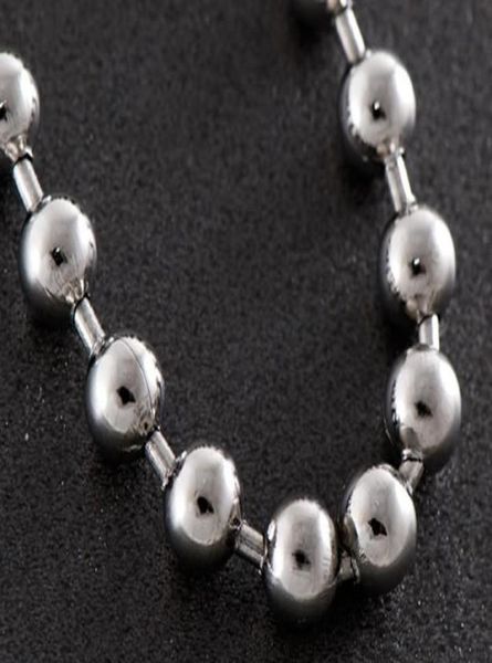 

10pcslot wholeshiny stainless steel silver boy039s 6mm ball chain necklace cool in bulk heavy4248650