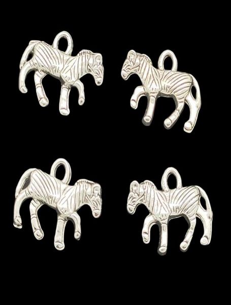 

whole 200pcs zebra alloy charms pendant retro jewelry making diy keychain ancient silver pendant for bracelet earrings 12x15mm7874949, Bronze;silver