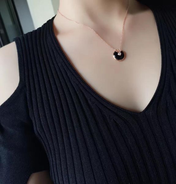 

women amulet agate necklace lucky natural gemstones woman wedding guard courage necklaces jewelry5244523, Silver