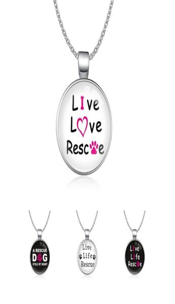 

infinity love animal rights a rescue dog stole my heart live life rescue dog mom paw print necklaces for women3634341, Silver