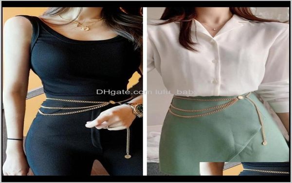 

jewelry fashion national style body alloy disc aluminum waist female rsusz belly chains z317p8463345, Silver