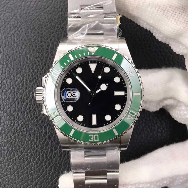 

mes watch classic black submariner watches ceramic 40mm 2813 movement mechanical luminous sport waterproof wristwatches original reloj lf m6, Slivery;golden