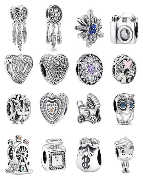 

new 925 sterling silver beads for womens charms fit original plata bracelets bangle diy fashion jewelry luxury gift for women with original, Black