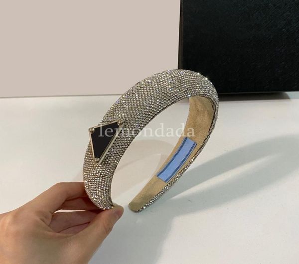 

women full rhinestone headband club party shiny hairband triangle badge designer hairbands high grade hair jewelry1601986, Silver