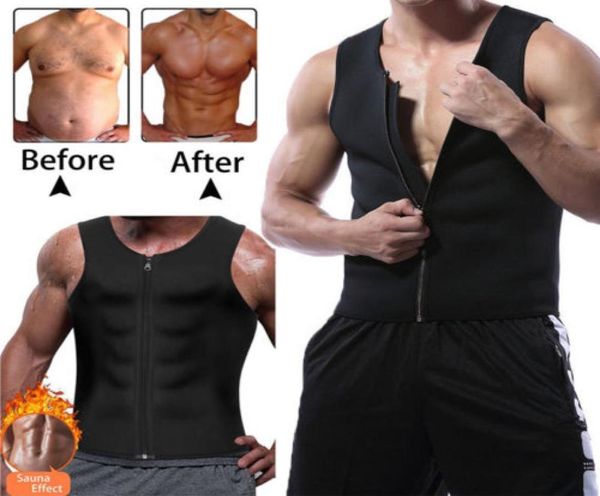 

new men039s slimming neoprene vest sweat shirt body shaper waist trainer shapewear men shapers clothing male1676384, White;black