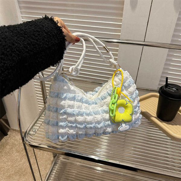 

bubble pleated bag for women's new trend texture underarm tote bag for niche minimalist and versatile shoulder bag