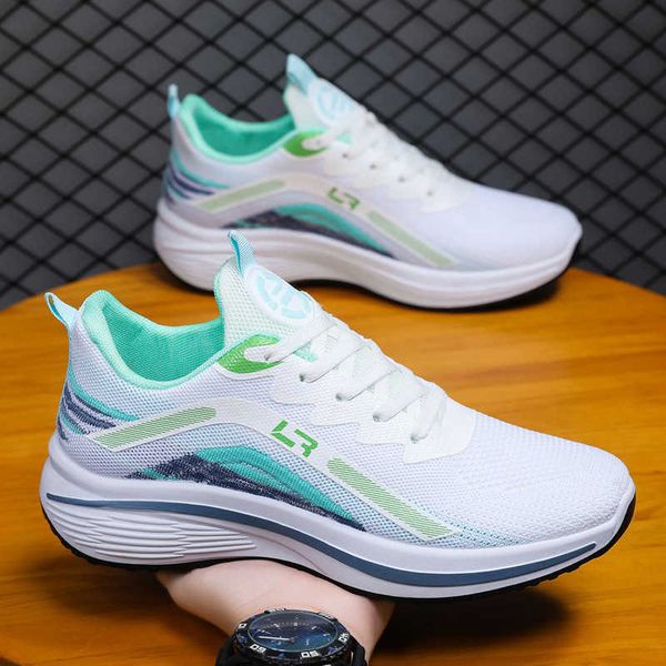 

2023 new running shoes fashion sneakers mens breathable sports trainers for youth lightweight black white