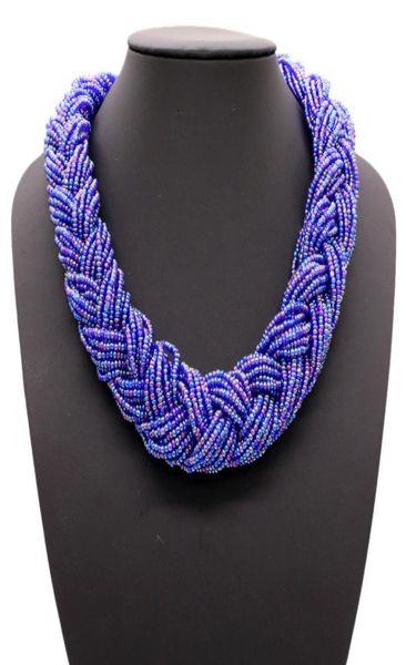 

necklace beaded jewelry handmade bohemian women039s woven short clavicle nelace9493998, Silver