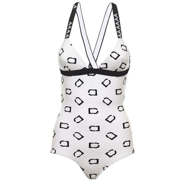

shaped women swimsuits designer letter printed women one piece swimwear bikini outdoor beach party bathing suits shaped swimwear biquini, White;black