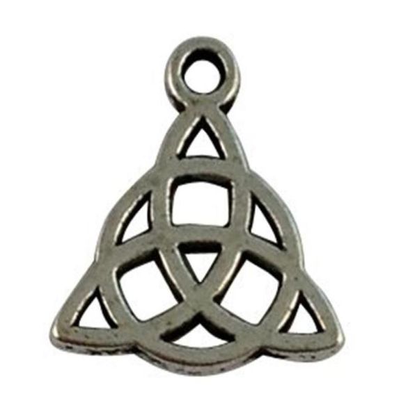 

120 tibetan silver triangle knot celtic charms a1626901237163508, Blue;slivery