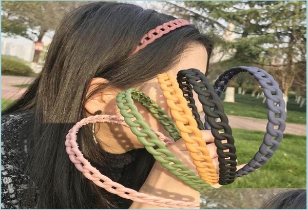 

headbands candy solid color headbands plastic sawtooth chain frosting pressing hair hoop resin women children simplicity dh27248468, Silver