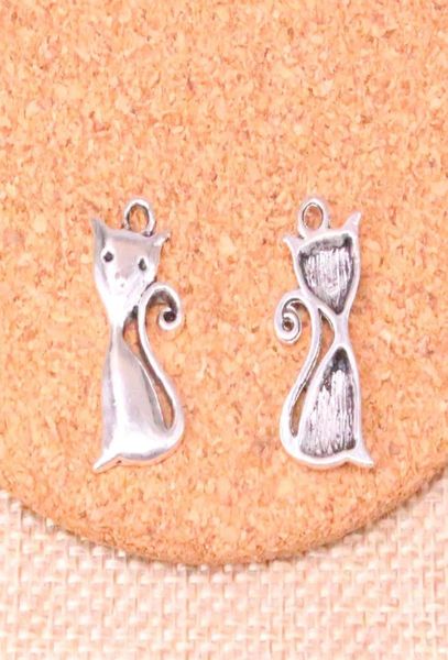 

92pcs charms cat 2512mm antique making pendant fitvintage tibetan silverdiy handmade jewelry8129991, Bronze;silver