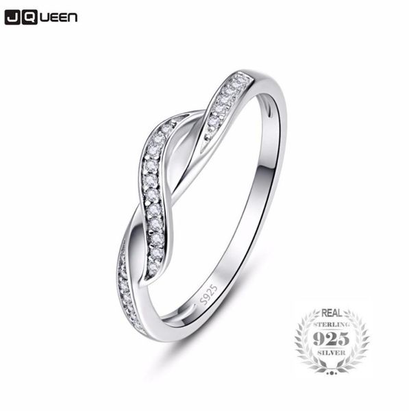 

925 sterling silver infinity ring eternity ring crystal friend gift endless love symbol fashion finger rings for women1465775, Slivery;golden