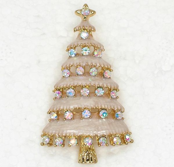 

whole c820 crystal rhinestone enameling christmas tree pin brooch christmas gifts8561741, Gray