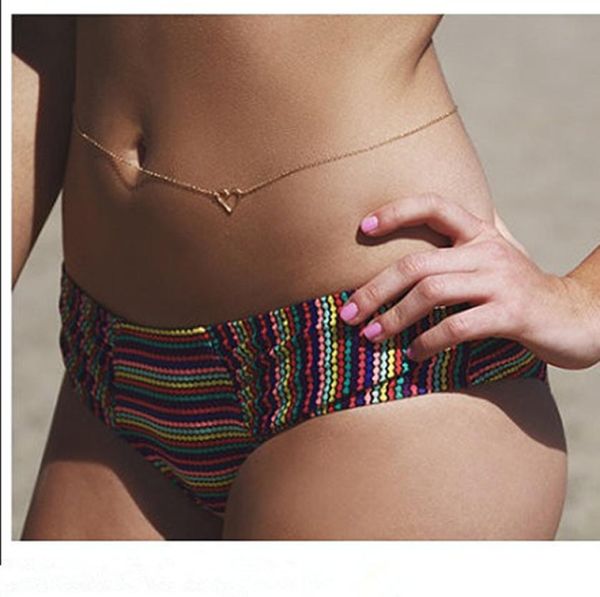 

simple boho body chain jewelry beach waist belly bikini chain for women and girls9869346, Silver