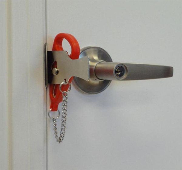 

apartment home school traveling security portable el door lock259r5993207, Silver