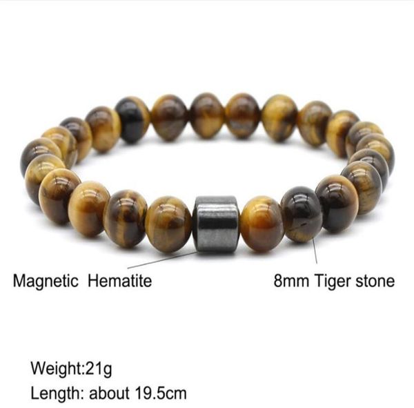 

natural 8mm lava stone turquoise tiger eye beads hematite bracelet diy aromatherapy essential oil diffuser bracelet for women men 4756815, Black