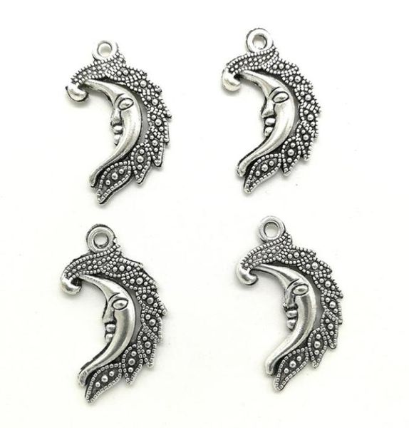 

lot 100pcs god moon face alloy charms pendants retro jewelry making diy keychain ancient silver pendant for bracelet earrings 28x19547984, Bronze;silver
