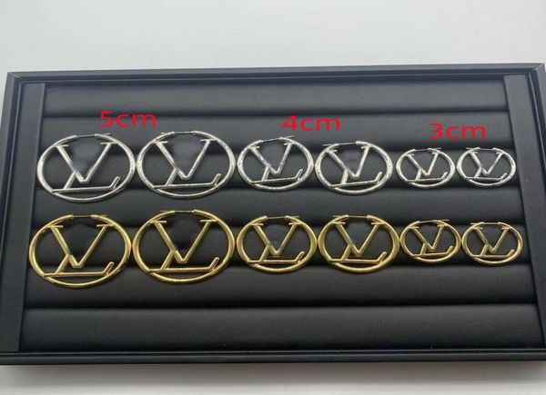 

2023 fashion gold hoop earrings for lady women party wedding lovers gift engagement jewelry for bride4829045, Golden;silver