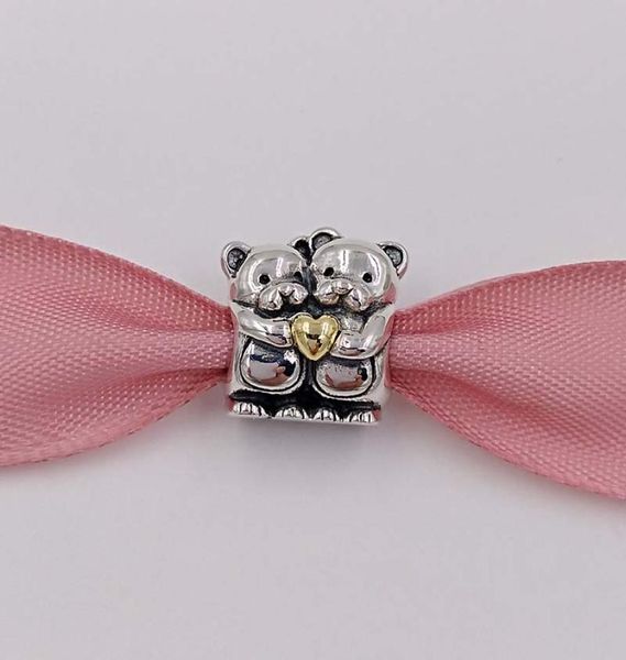 

andy jewel 925 sterling silver beads bear hug charm charms fits european pandora style jewelry bracelets necklace 7913957173619, Black