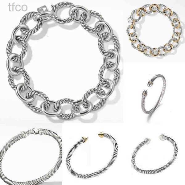 

designer bracelets jewelry mens dy trend bracelet gold charm women platinum twisted wire round plated head hemp fashion versatile selling je, Black