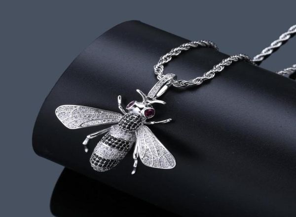 

fashion hip hop iced out gold pendant necklace little bee pendant necklace fashion necklace jewelry9241785, Silver