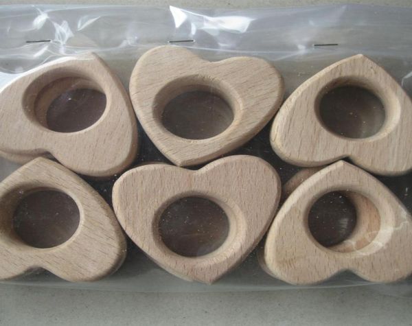 

12pcslot beech wooden teether unfinished hand crafted heart rings wood beads engraved heart diy accessories4760500, Black